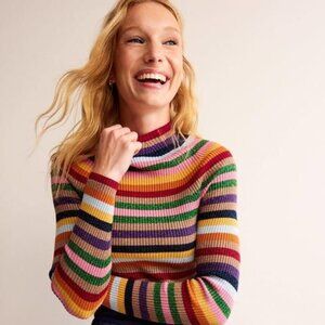 Boden Matilda Sparkle Sweater - Rainbow - Medium